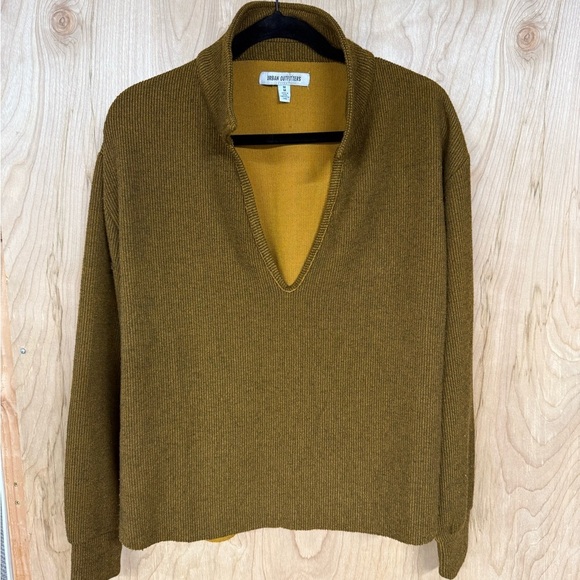 Urban Outfitters Mustard V-Neck Sweater - Picture 1 of 8